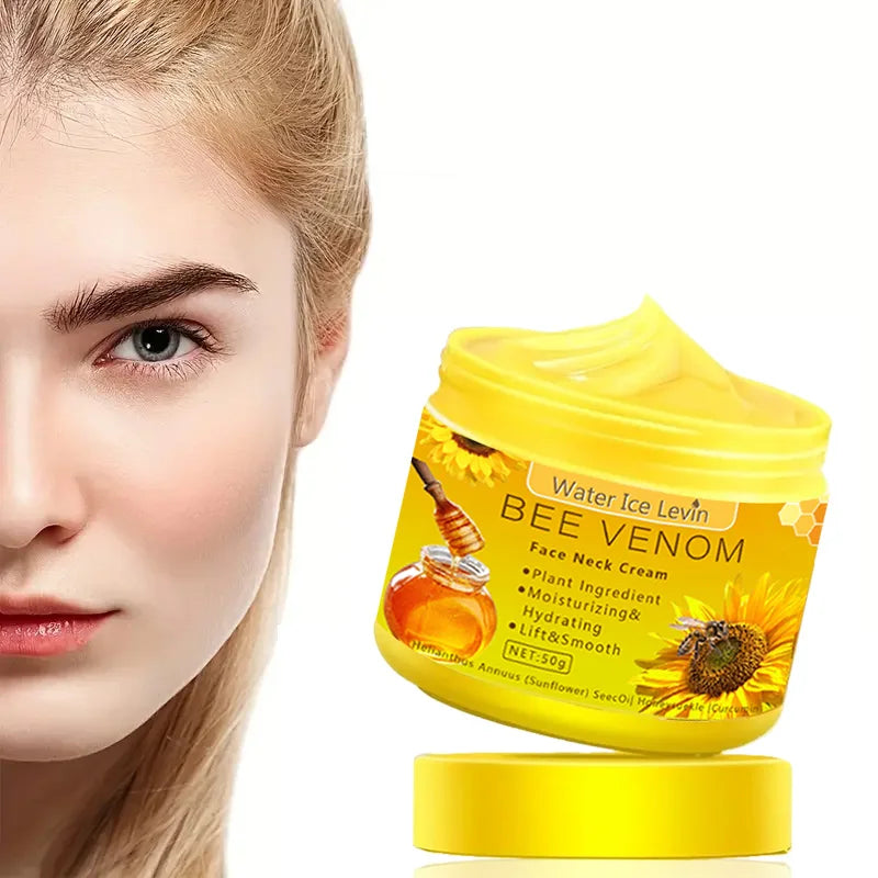 Bee Venom Neck Cream Moisturizing Sagging Improvement Reduce Fine Lines Damaged Skin Repair Facial Cream Nourishing Skin Care