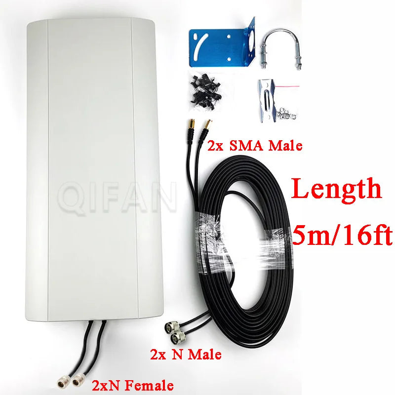 5G MIMO Antenna, 4G LTE,Directional Dual Rotating Mount,Hotspots,wifi booster,panel antenna,Waterproof
