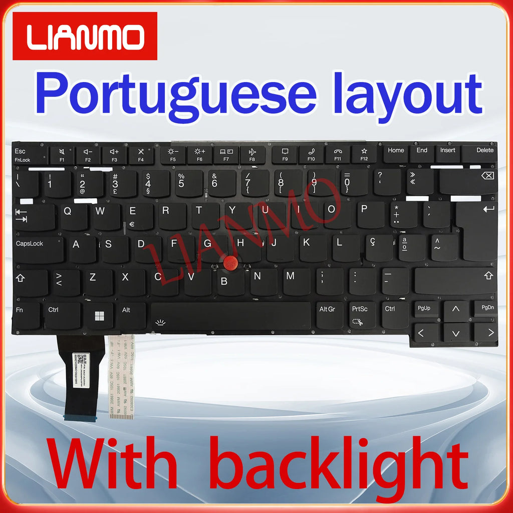 US Italian German French UK Portuguese Laptop For Lenovo Thinkpad T14s Gen2 P1 Gen4 X1 Extreme Hermit 4th 2021 Backlit  Keyboard
