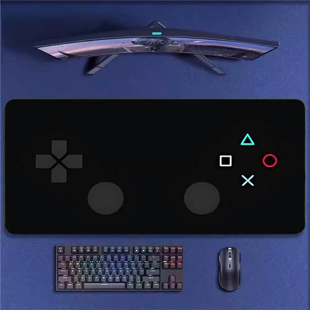 Super Retro Game Controller Mouse Pad Tapetes de Mesa Teclado, Borracha Kawai, Tapete de Mesa Antiderrapante, XXL90x40cm
