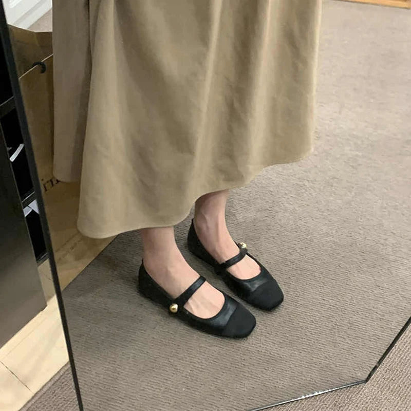 2026 Spring Women Mary Jane Flats Shoes Fashion Shallow Mix Colors Shoes Laides Soft Sole Comfort Street Style Shoes