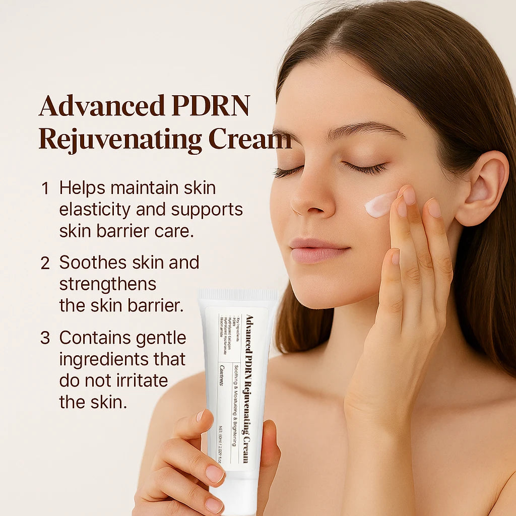 Advanced PDRN Rejuvenating Cream, Salmon DNA PDRN Face Moisturizer for Firming Skin, Women's Face Cream for Glow Skin, 60ML