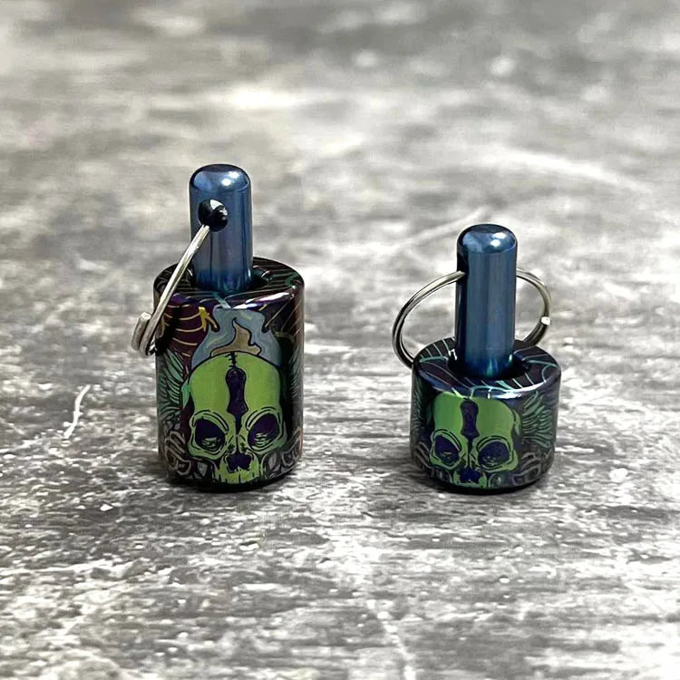 EDC Titanium Alloy Knife Beads A Pendant Paracord Outdoor DIY Decorations Camping Gear EDC Tools