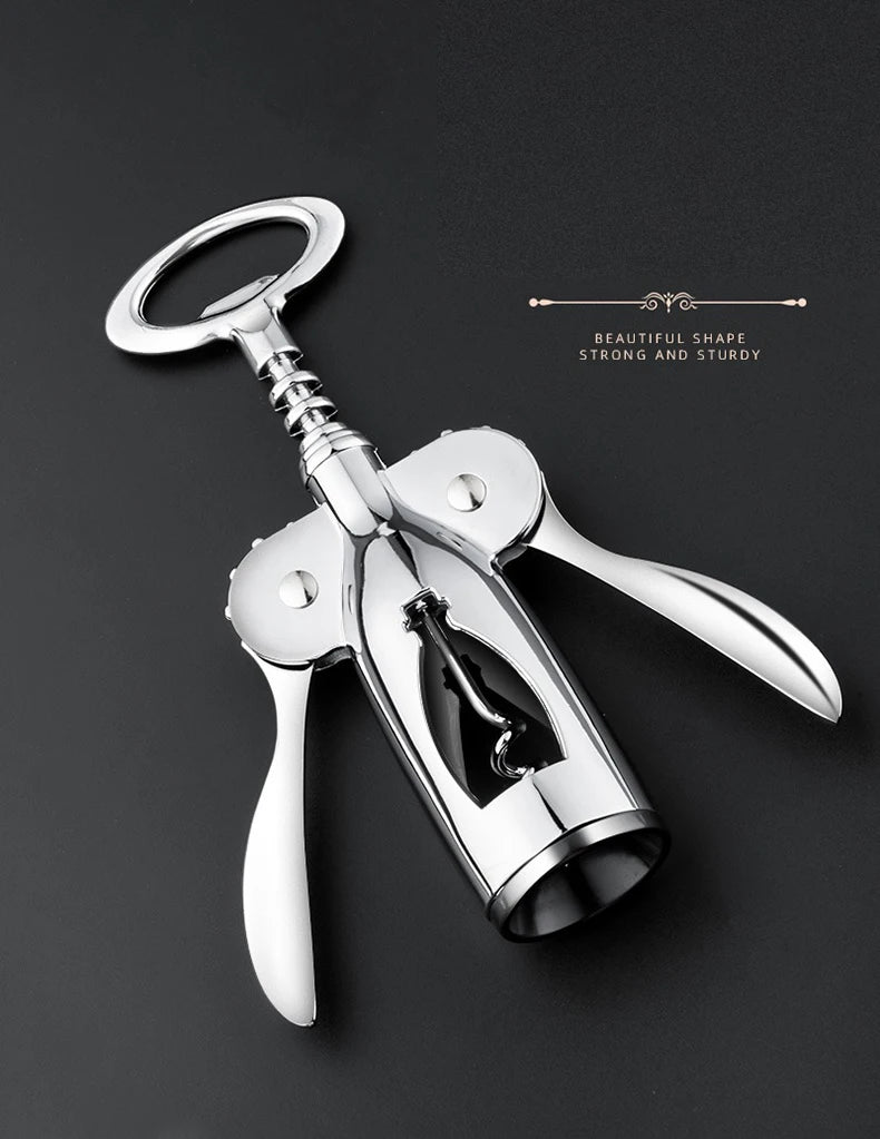 Hand Movement Bottle Opener Classic And Practical Stainless Steel Wine Opener Portable Wine Cork Remover Kitchen Gadgets