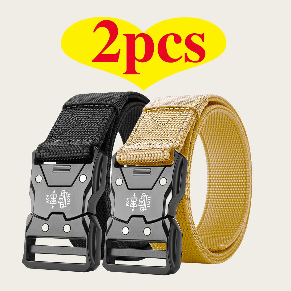 2-Piece Set, Men's Outdoor Sports Quick-Release Multi-Functional Symmetrical Buckle Multi-Functional Farm Work Gardening Belt