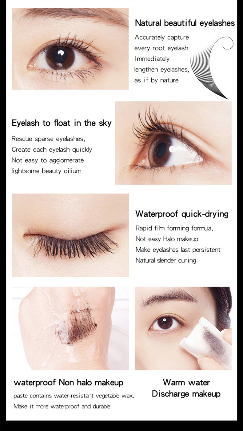 1PC 4D Silk Fiber Lash Curling Mascara for Eyelash Extension Black Thick Long Waterproof  Eye Lashes Mascara Makeup Cosmetics