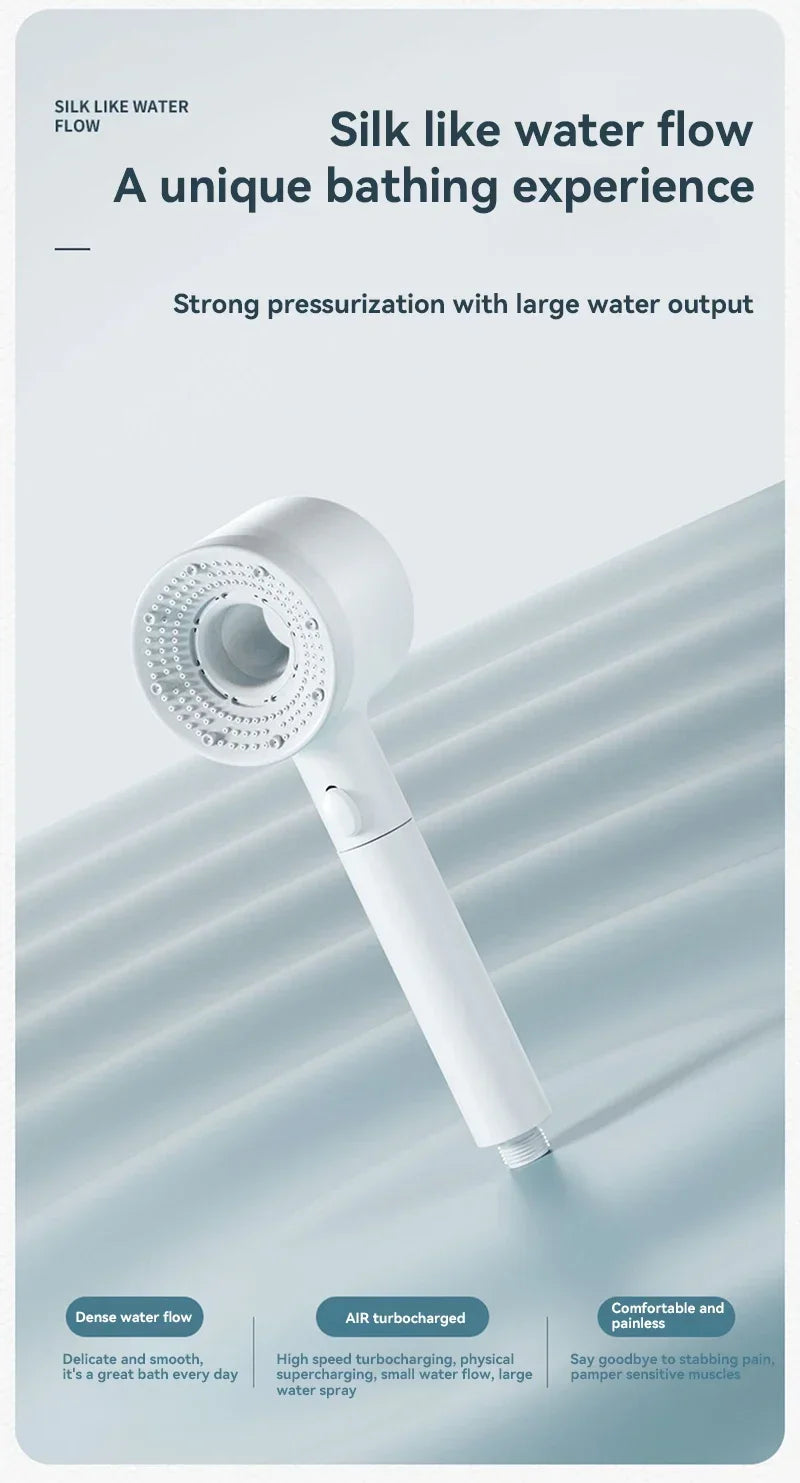 For Xiaomi 5 Modes Water Saving Shower Head Adjustable High Pressure Showerhead Handheld Spray Hangable Bathroom Accessories ﻿