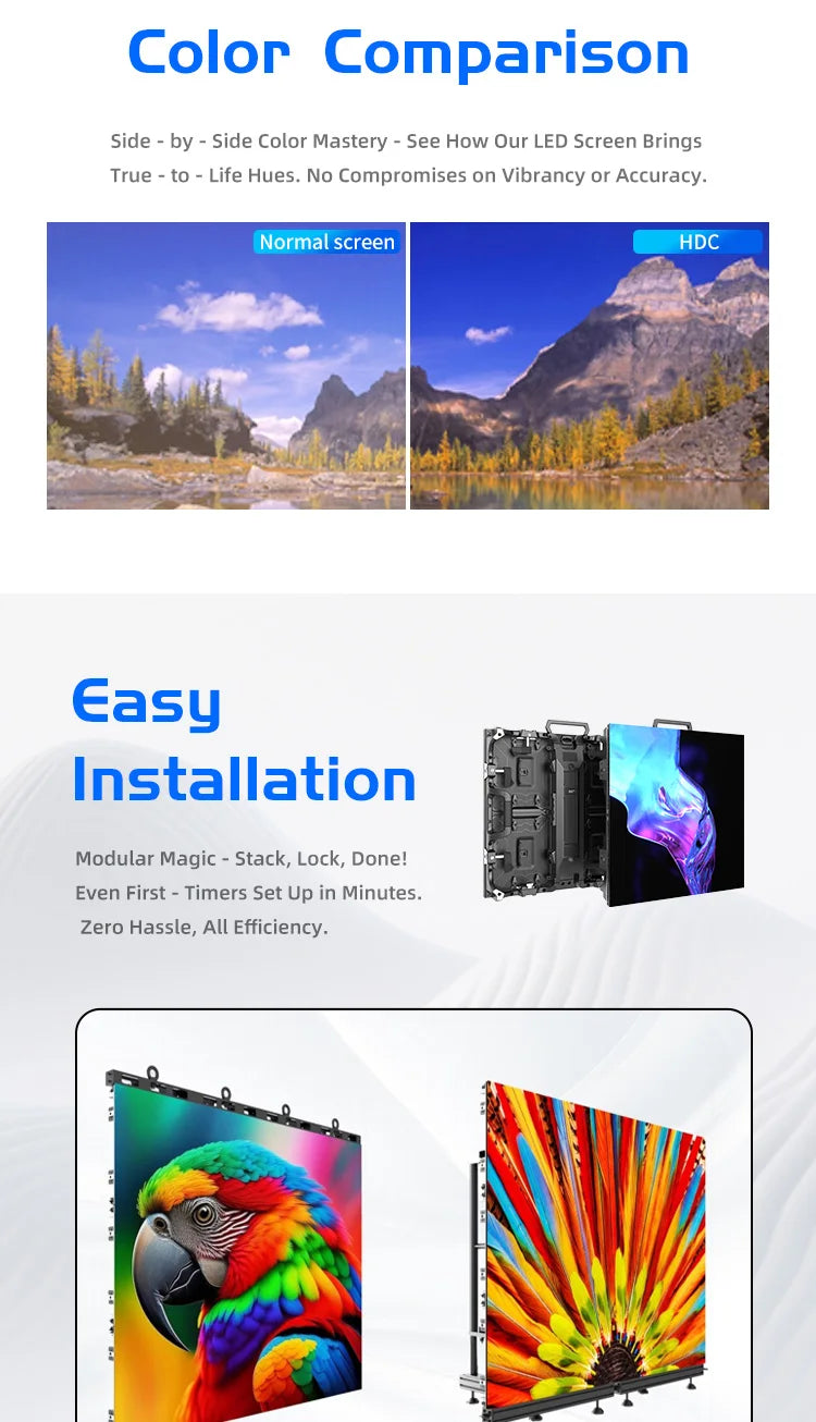 500x500mm 500x1000mm P2.604 P2.9 P3.91 Stage Event Led Background Panel Indoor Outside Led Video Wall Display Led Rental Screens
