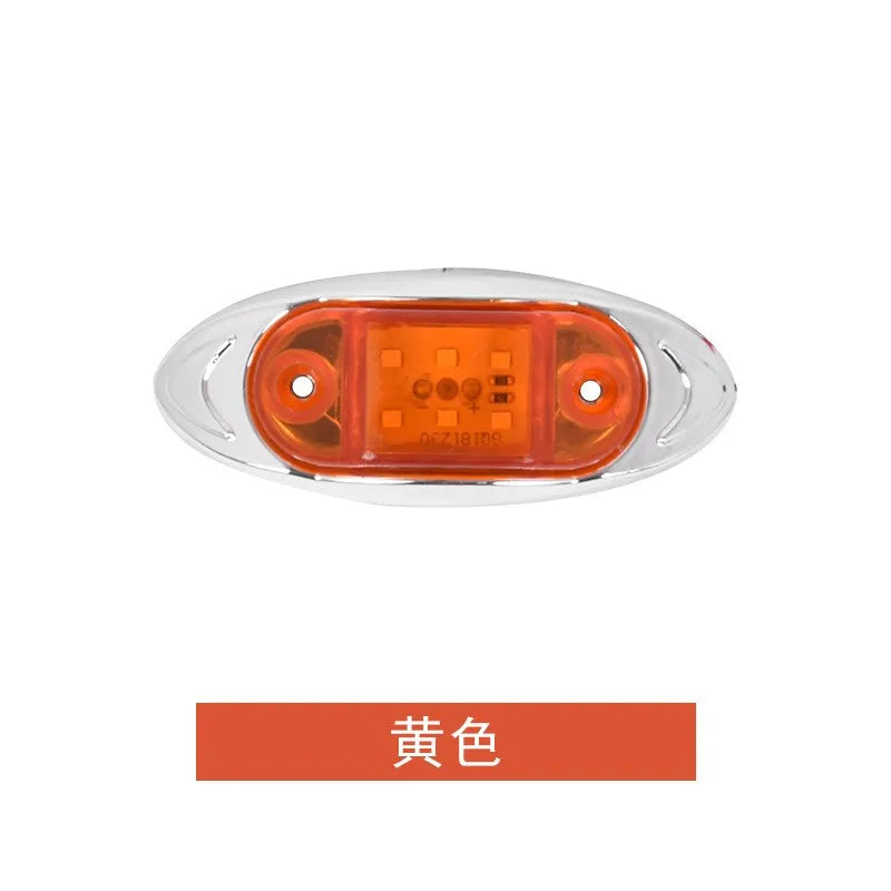 12V-24V 6 LED Side Marker Indicators Light Car Clearance Signal Brake Rear Warning Tail Light Truck Trailer Waterproof