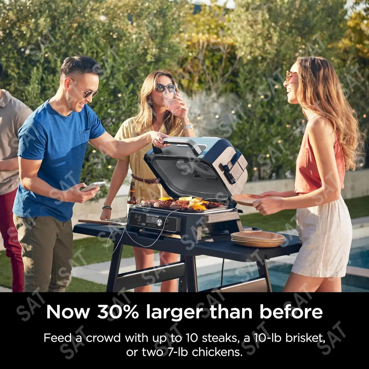 2025 ANinja OG951 Woodfire Pro Connect Premium XL Outdoor Grill & Smoker, Bluetooth, App Enabled, 7-in-1 Master Grill, BBQ Smoke