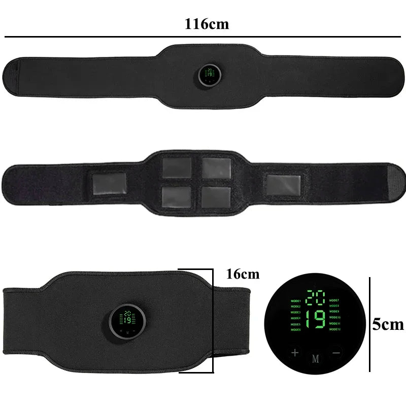 EMS Abdominal Shaping with Abdominal Muscle Stimulator Massage Home Fitness Sports Equipment Body Waist Exerciser Weight Loss
