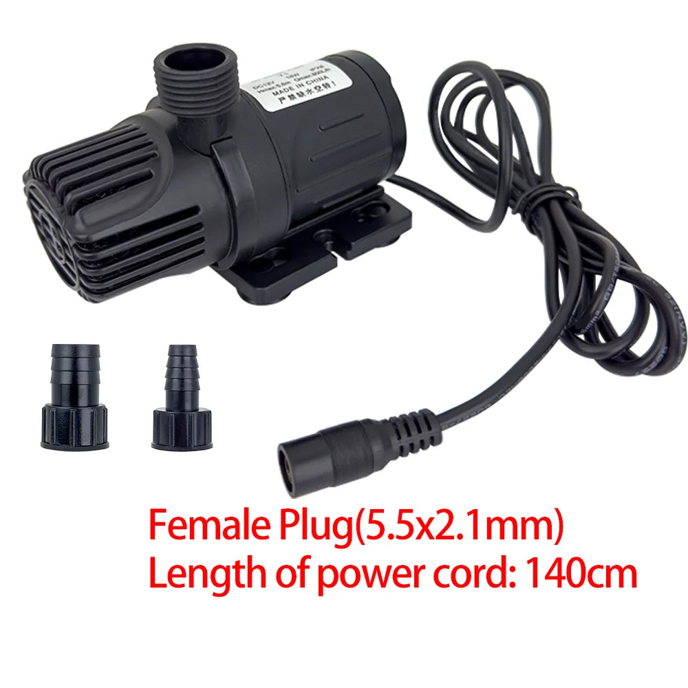 DC12/24V 960L/H Small Brushless Motor Submersible Pump for Fish Tank Circulation, Fish Pond Landscaping, Solar Water Pump