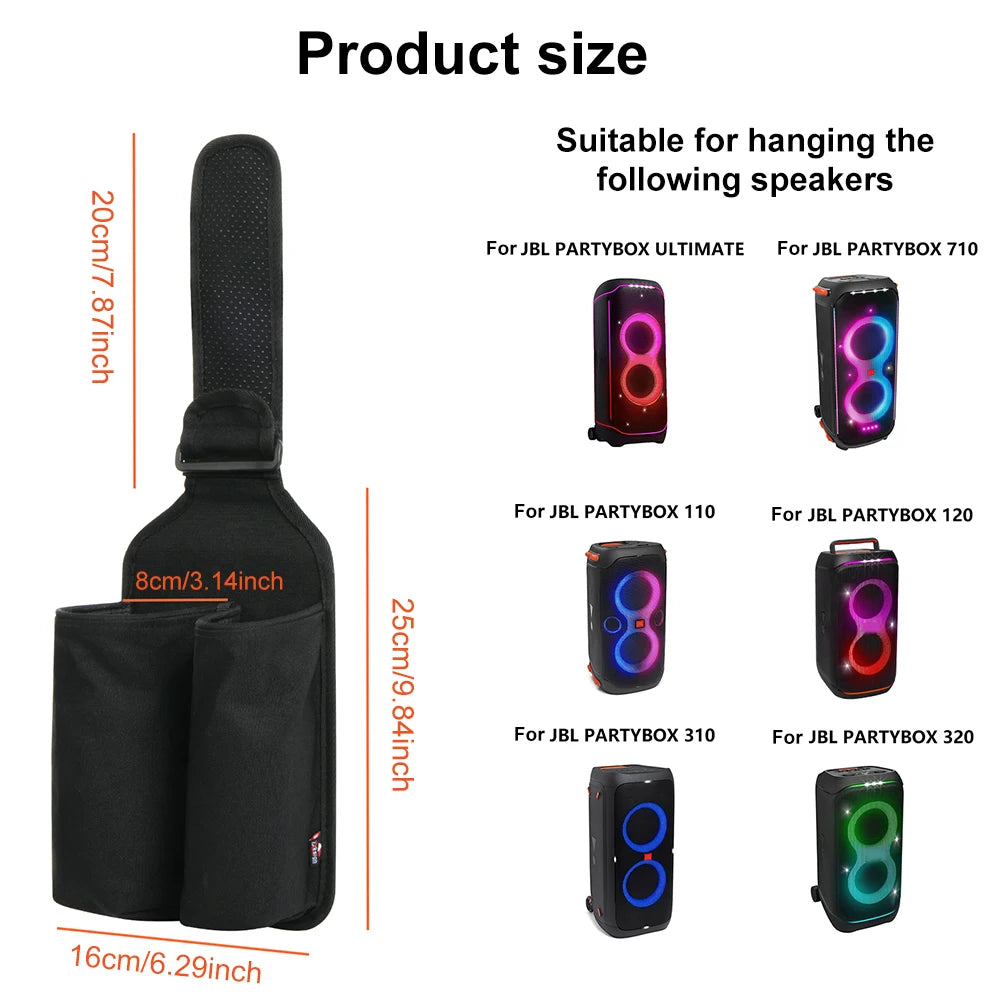 Mic Hanger Storage Holder Thicken Nylon Microphone Storage Bag Microphone Organizer for JBL PartyBox 110/120 Wireless Microphone