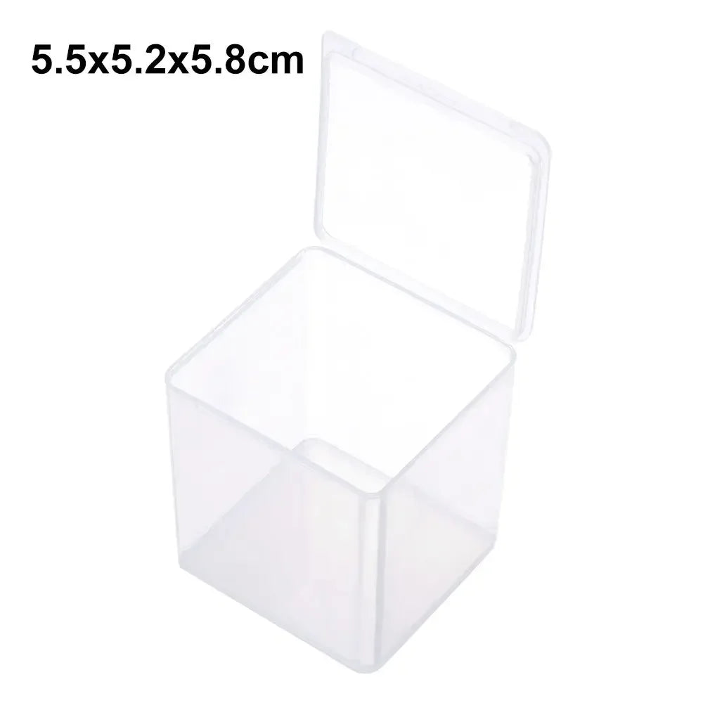 Mini Plastic Box Rectangular Translucent Packing Box Dustproof Durable Strong Jewelry Button Sundries Storage Case Container