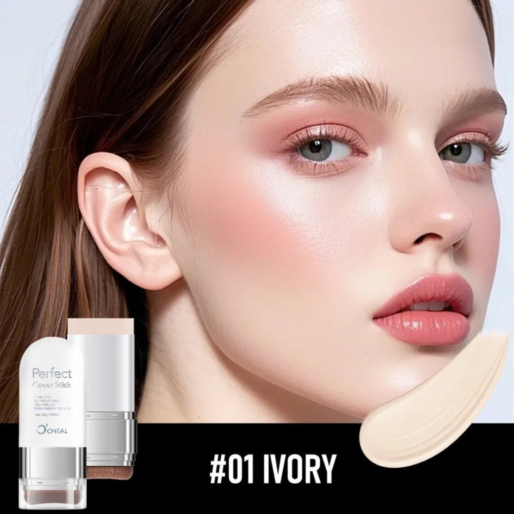 Thin and Comfortable Perfect Cover Stick Waterproof Long-lasting Concealer Foundation Stick Dewy Makeup Instant Natural