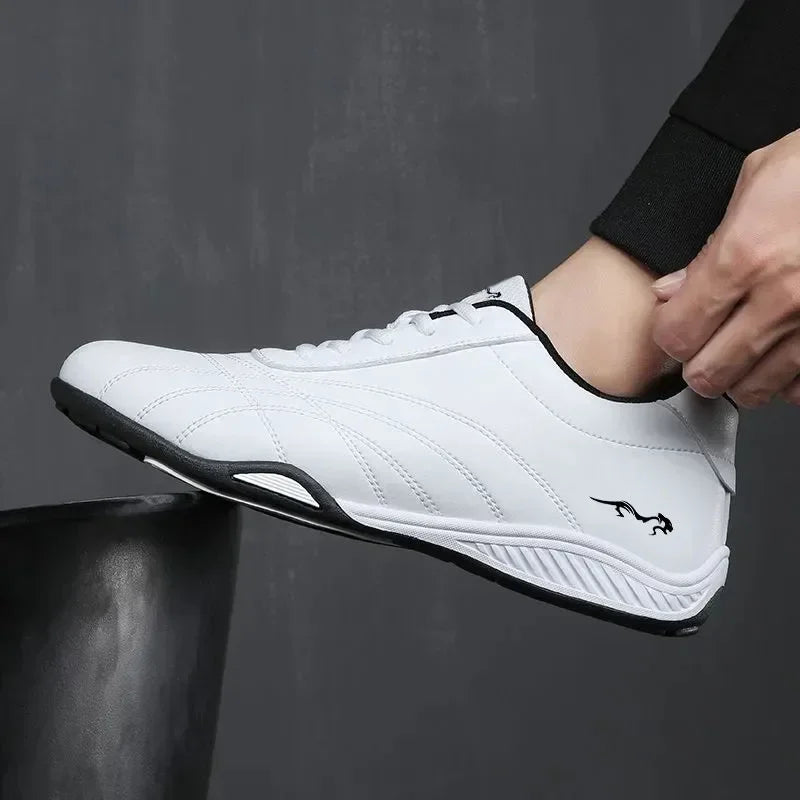 Men Leather Casual Shoes for Breathable Daily Walking Sneakers Lace-Up Driving Moccasin Non Slip Formal Shoes Zapatillas Hombre
