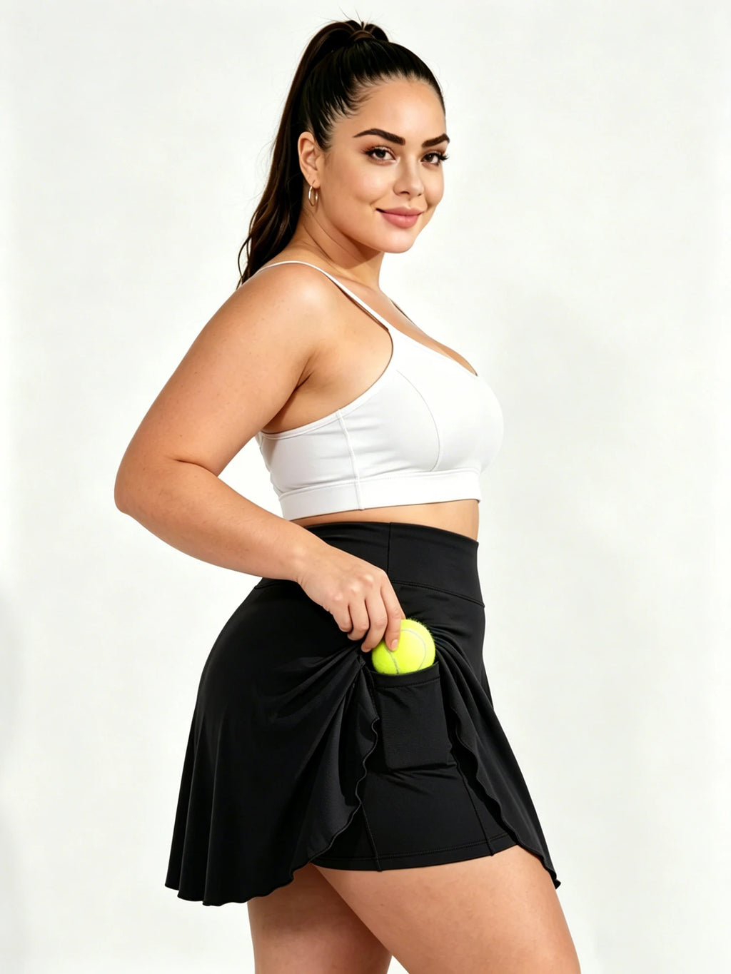 Plus Skort Womens Tennis Skirt Pleated Athletic Skirts with Pockets Shorts High Waisted Golf Skort for Workout Pickleball