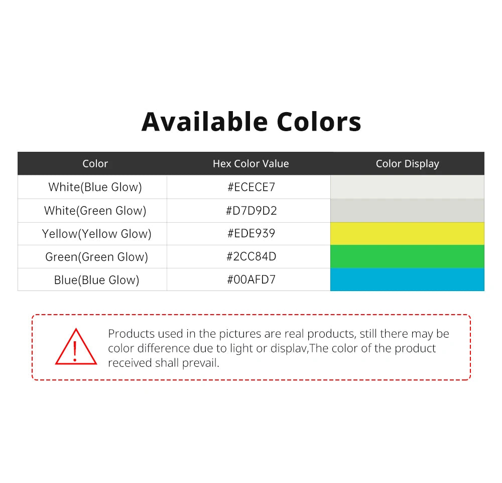 ANYCUBIC Glow Filament 3D Printer Luminescent PLA Glow in The Dark ECO-friendly Luminescent Materials for Kobra S1 Kobra X