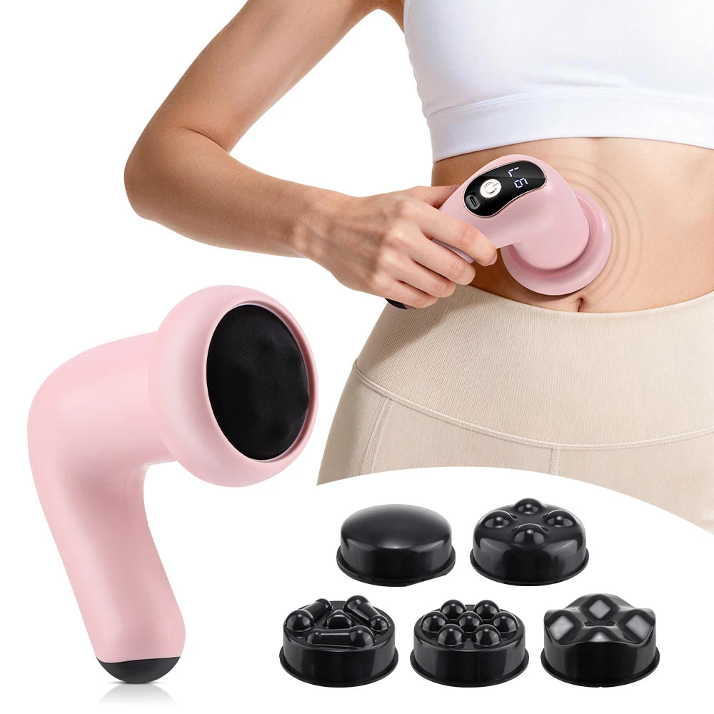 5 IN 1 Electric Fat Burner Body Slimming 6 Level Vibration Massage Anti Cellulite Portable Abdomen Massager Waist Leg Shaping