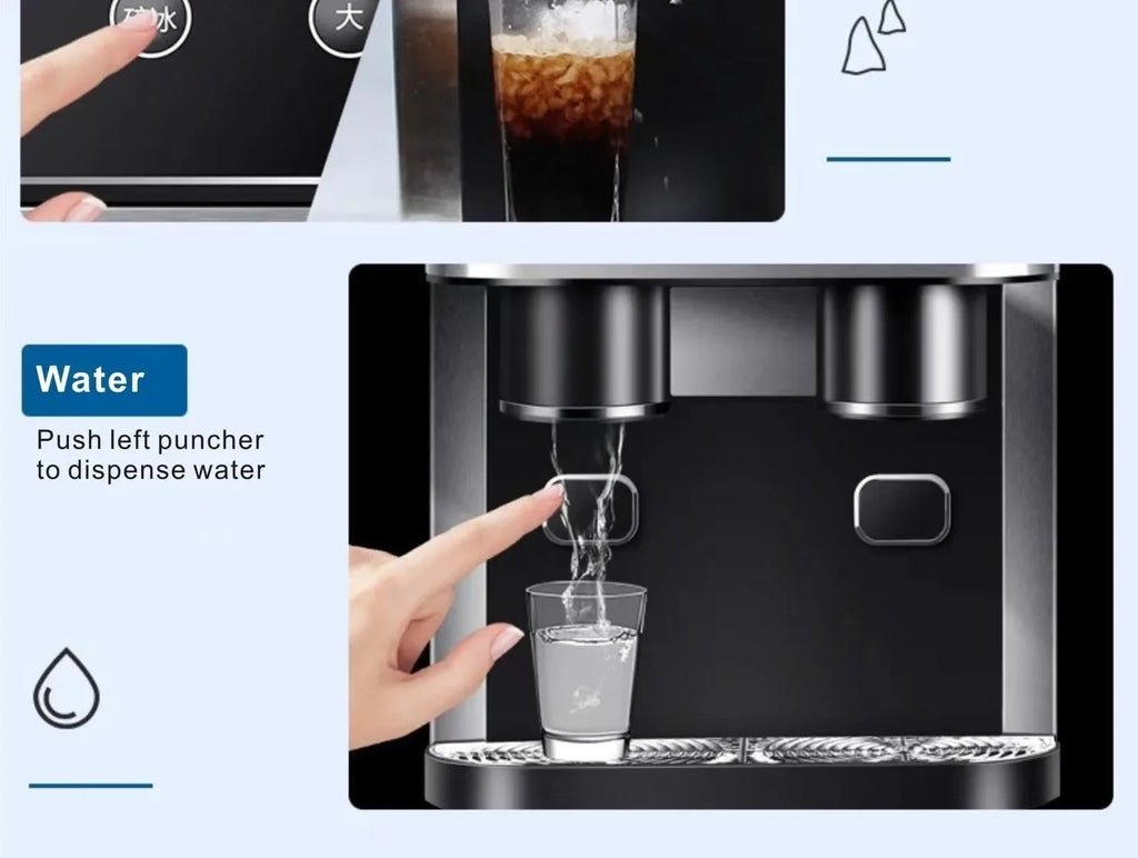 Commercial Home Electric Ice Cube Maker Machine Counter Top 3-in-1 Crushed Ice Buy for Household & Hotel Use