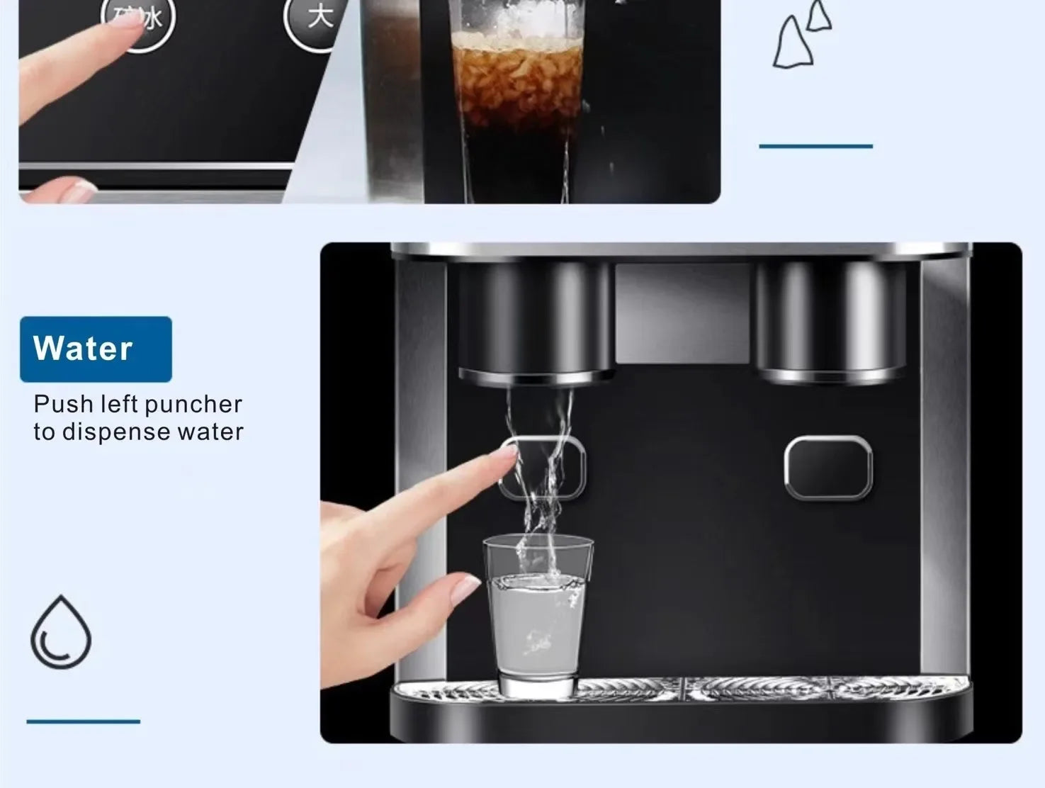 Commercial Home Electric Ice Cube Maker Machine Counter Top 3-in-1 Crushed Ice Buy for Household & Hotel Use