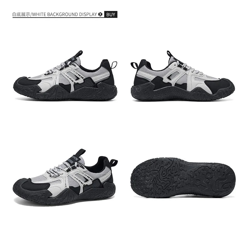 Men's 2026 Summer New Breathable Hiking Sneakers Anti-Slip Wear-Resistant Outdoor Casual Daily Streetwear Footwear in 3 Colors