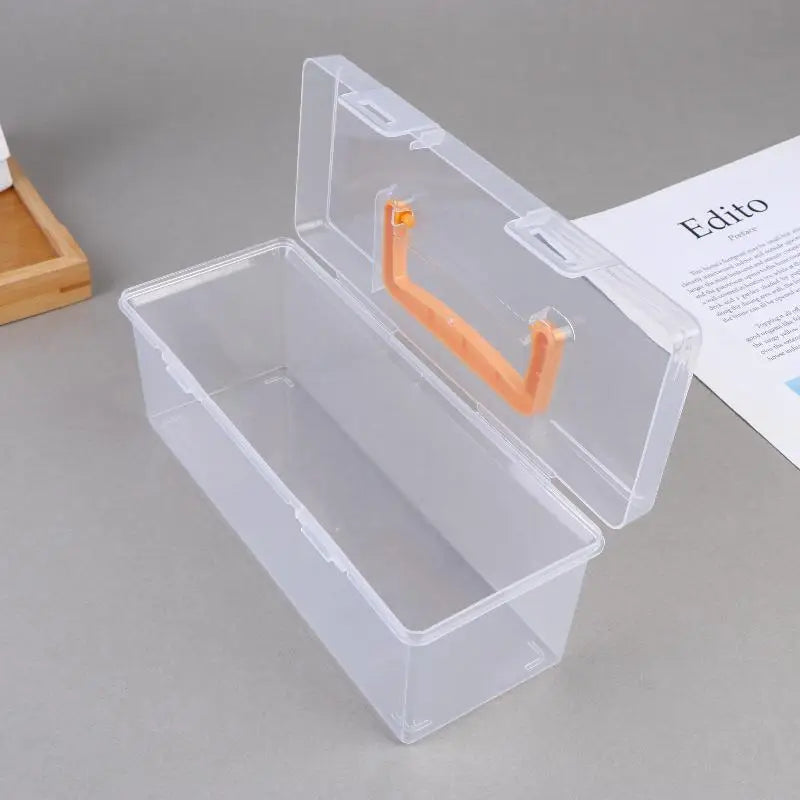 ✔Professional Tool Organizer Set,Transparent Parts Storage With Dividers-Portable Case For Kitchen Condiment Storage