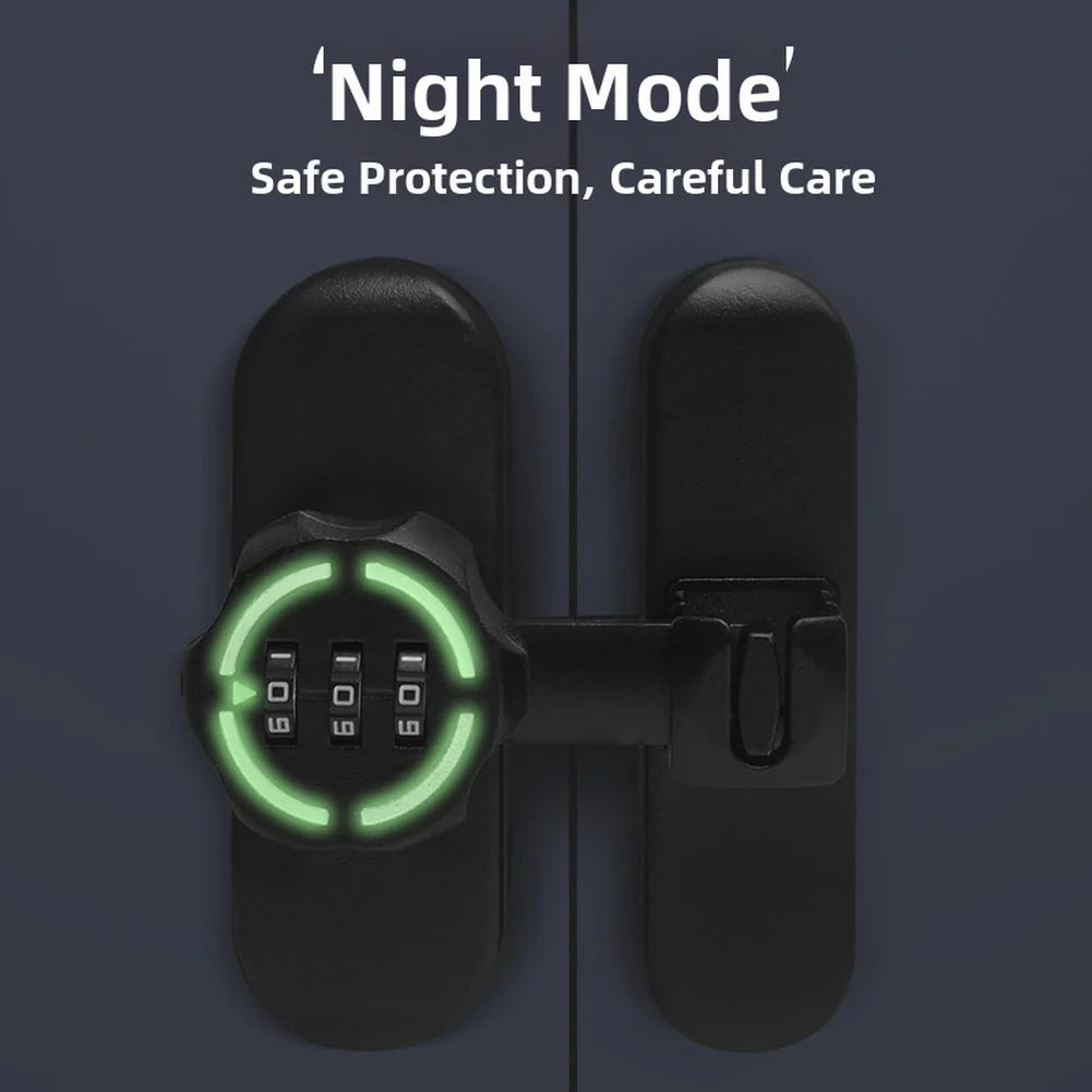 Password Door Latch 90/180 Degree Barn Sliding Bathroom Lock Digit Security Password Keyless Drawer Cam Lock For Drawers Cabinet