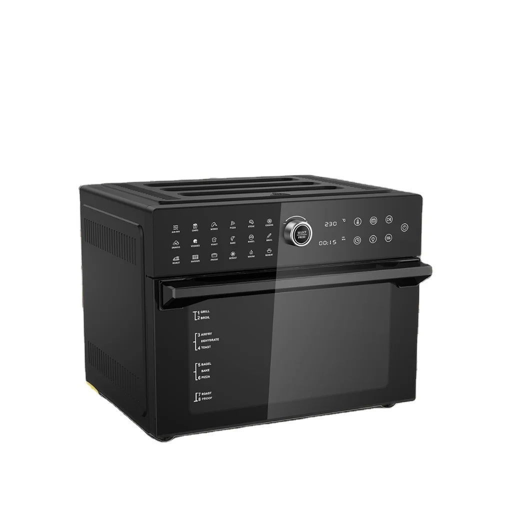 30L Electric Touch Screen Air Fryer Oven Stainless Steel Multifunctional Countertop Convection Dutch Household Chicken Pizza