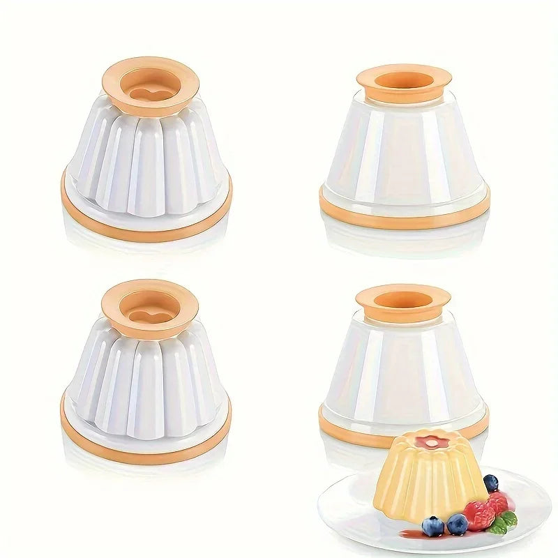 4pcs/set Pudding Molds, Mousse Cake Molds, Durable Baking Tools and Kitchen Gadgets