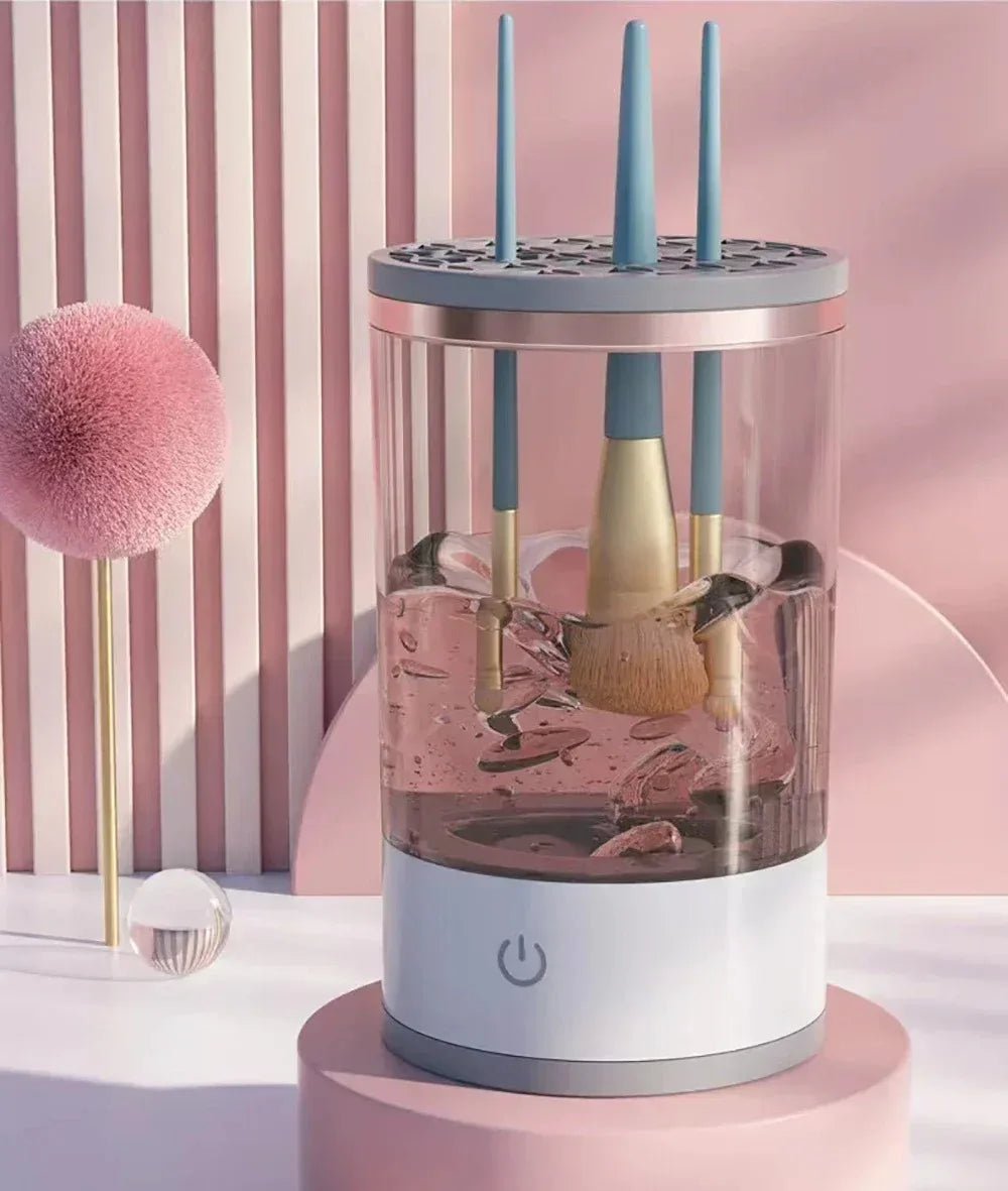 Makeup Brush Washer and Dryer USB Powered Odorless Battery-Free Plug and Play Makeup Cleaner Essential Beauty Accessory