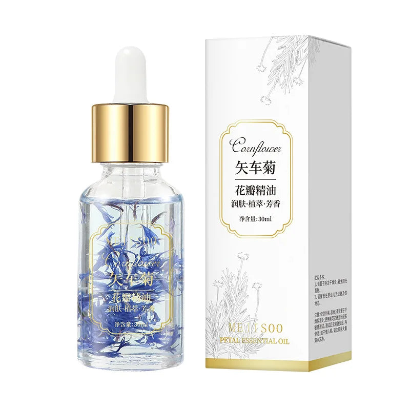 Natural Marigold & Rose Petal Essential Oil Body Massage Oil for Back Opening Therapy Facial Essence Hair Nourishing Care Oil