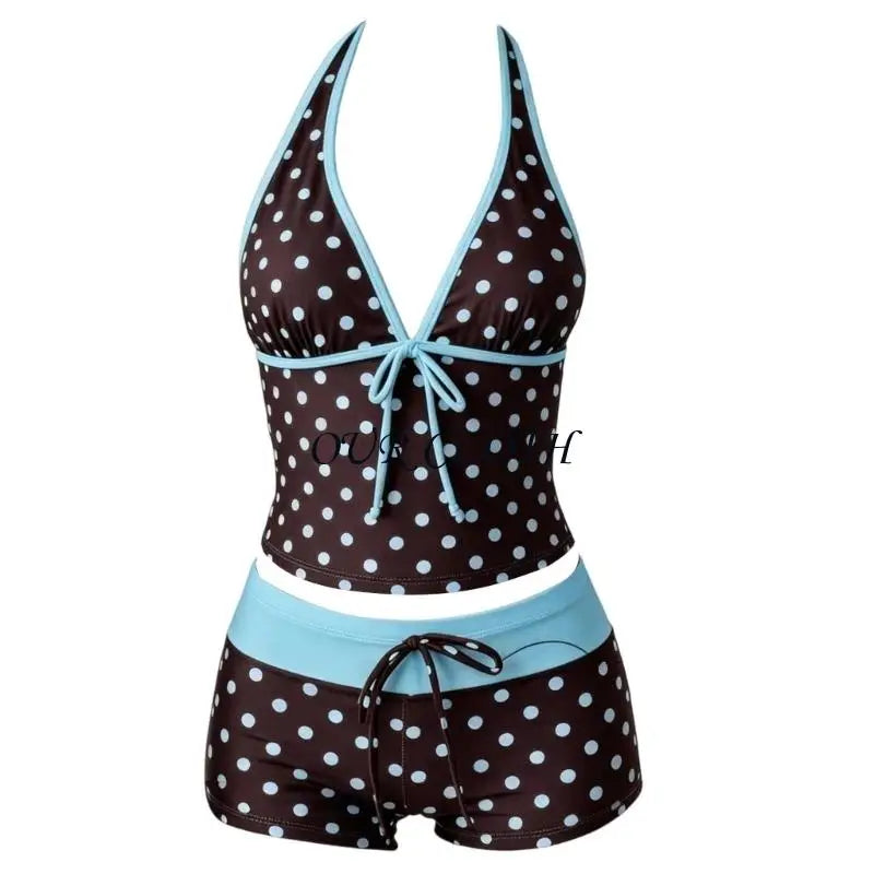 Womens 2 Pieces Set Tankini Swimsuits with Shorts Vintage Beach Swimsuit Swimwear Vacation Outfit Y1AC
