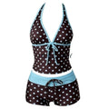Womens 2 Pieces Set Tankini Swimsuits with Shorts Vintage Beach Swimsuit Swimwear Vacation Outfit Y1AC