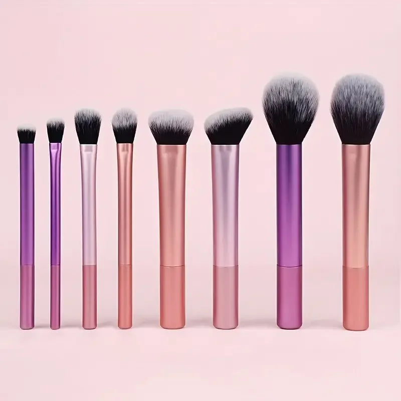 8pcs Makeup Brush Kit Soft Synthetic Hair Make Up Brushes Foundation Blush Eyeshadow Cosmetic Makeup Tools foundation brush