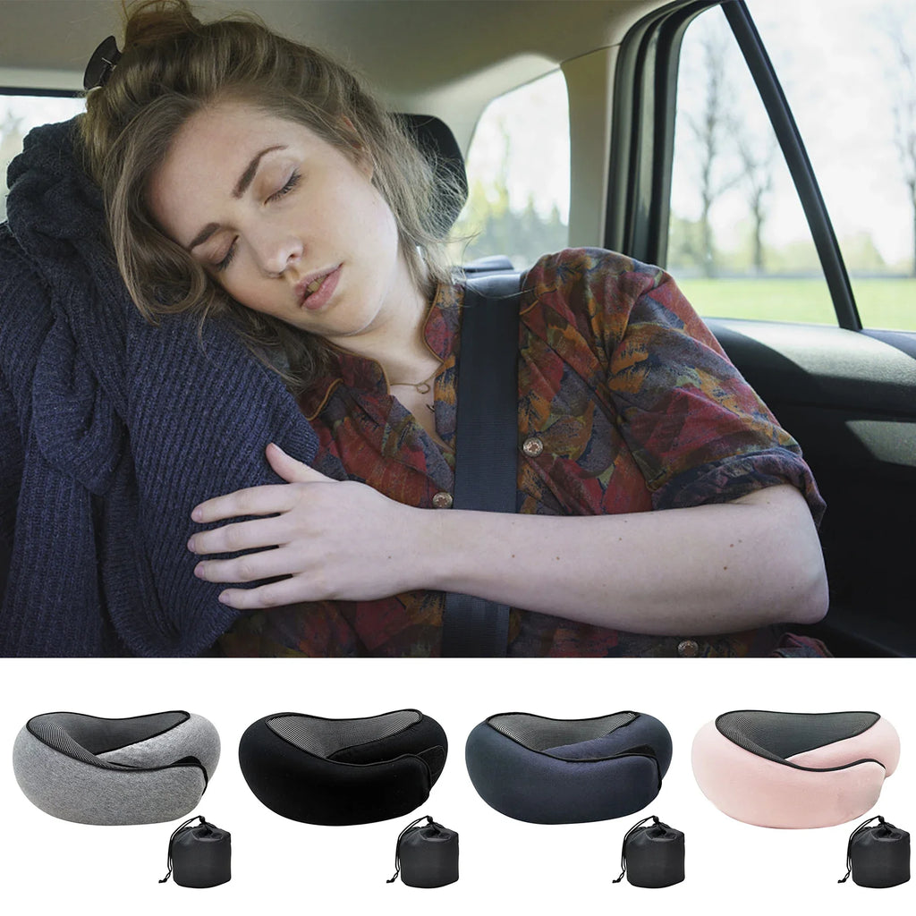 Portable U-shaped Pillow Memory Foam Snail Pillow Soft Noon Break Sleep Pillows Travel Neck Support Travel Neck Pillow