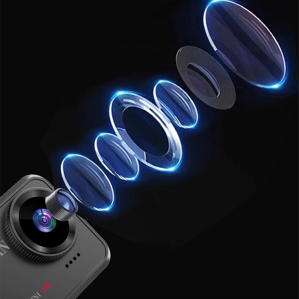 VIRAN MINI V8 Action Cam Ultra HD Bicycle Helmet Camera 145 ° Wide Angle Mini Car Dash Cam Waterproof Video Recorder Sports DV