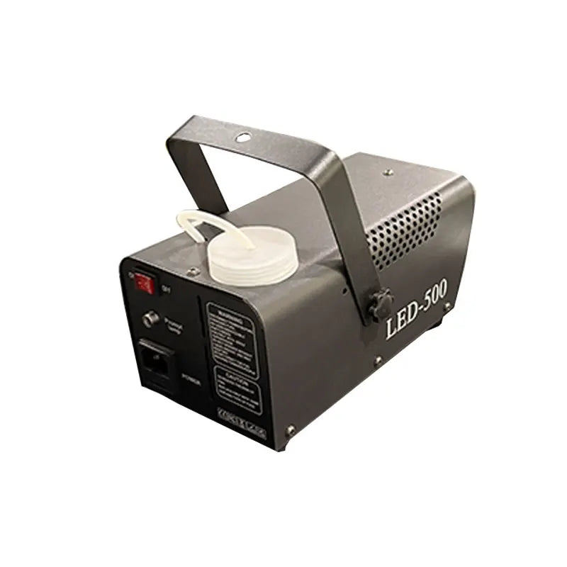 500W Dry Ice Fog Machine with RGB LED Lights Remote Control Iron Strobe Effect 3-5m 0.25L Volume 110-220V for Stage Party Use