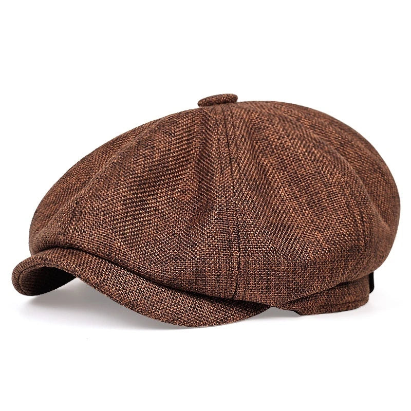 Retro Newsboy Caps Men Octagonal Hats British Painters Hats Autumn Winter Berets Herringbone Flat Caps Hip Hop Berets Gorras