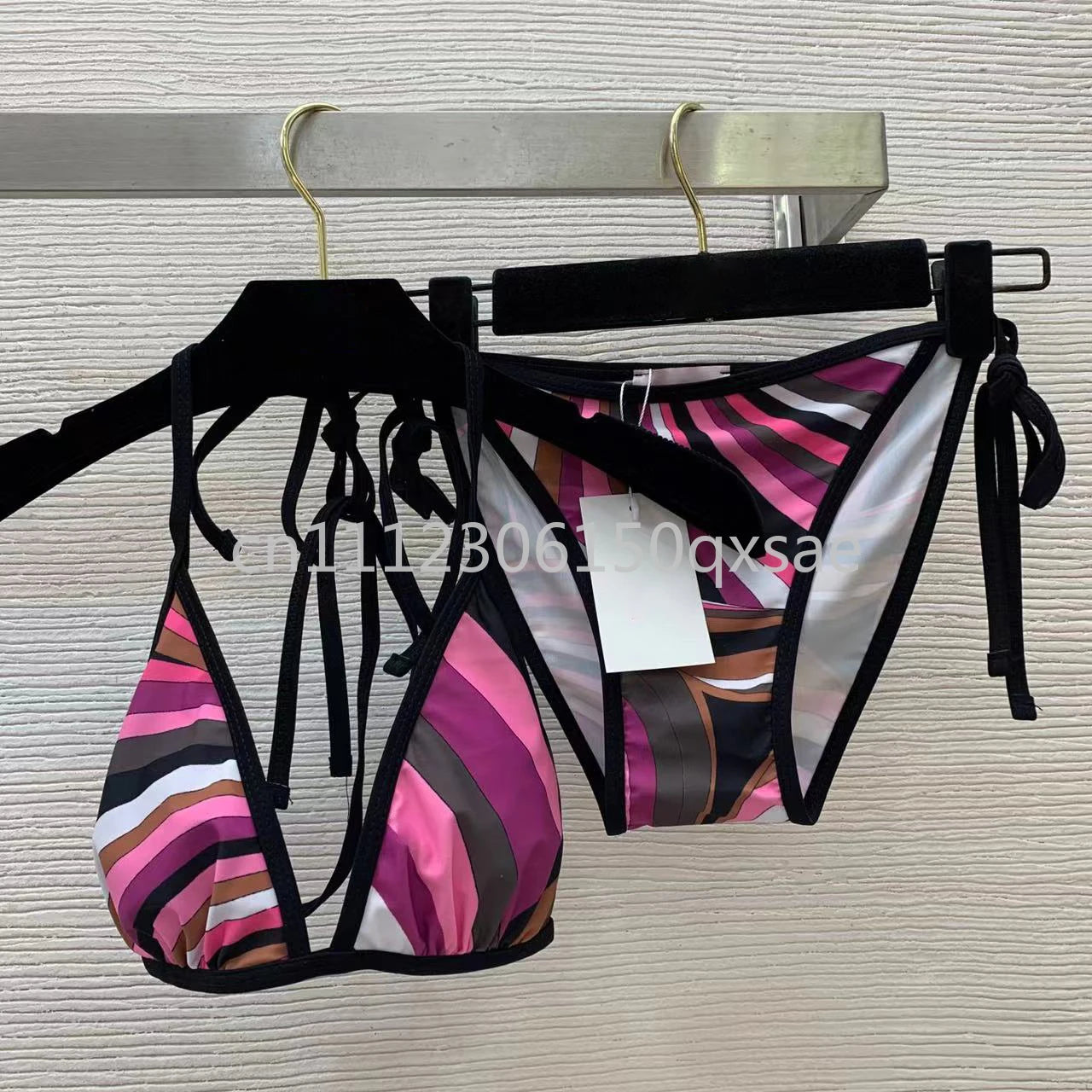 2026 Fashion Design Women's Brown Dresses with Letter Signature Logo Classic Brand Lady Skirts Beachwear Swimwear