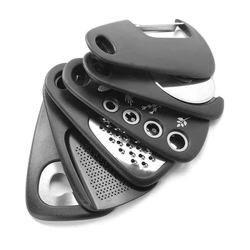 A36T-Kitchen Gadgets Set, Space Saving, Cheese Grater, Bottle Opener, Fruit Vegetable Peeler, Pizza Cutter, Garlic Grinder
