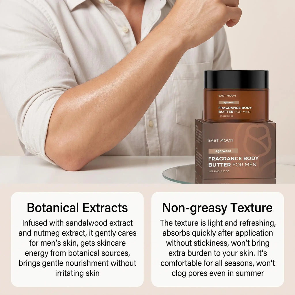 Men Pheromone Body Cream Agarwood Fragrance Skin Body Cream Long Lasting Hydrate Improve Male Rough Skin Boost Confident Charm