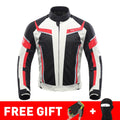 DUHAN Summer Motorcycle Jacket Man Riding Jacket + Motorcycle Pants Suit Breathable Mesh Jacket Moto Pants Suit 9 Style
