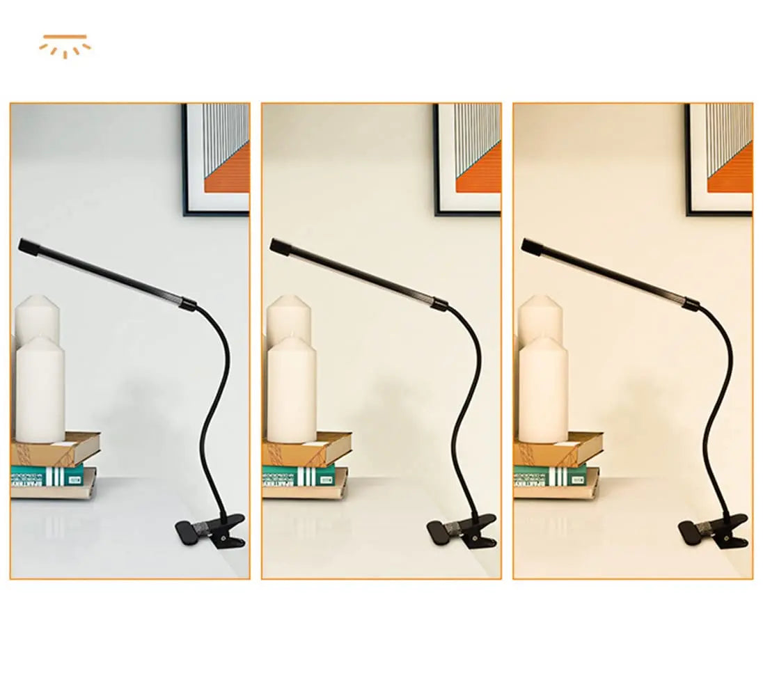 Clip-on LED desktop lighting, eye-protecting desk lamp, suitable for bedrooms, bedside tables, offices, studies, work, etc.