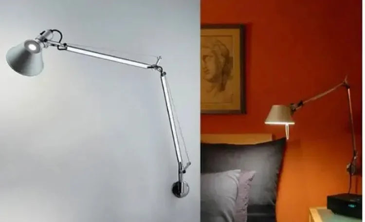Modern Simple Modern Foldable Wall Lights Long Swing Arm Adjustable Aluminum Sconces Lamps Telescopic Wall Lights For Bedroom