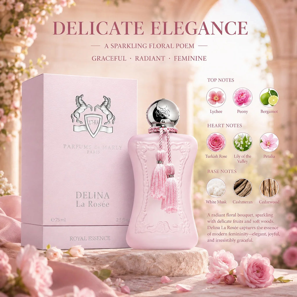 Popular Delina, Valaya, Oriana, Cassili & Athalia Perfume Collection, Luxury Floral Scent for Women, Fragrance Spray