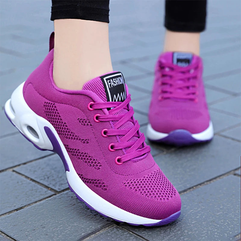 White Mesh Shoes Woman Summer Breathable Flat Sneakers Sports Tennis Shoes for Women Casual  Lightweight Running Shoes Ladies