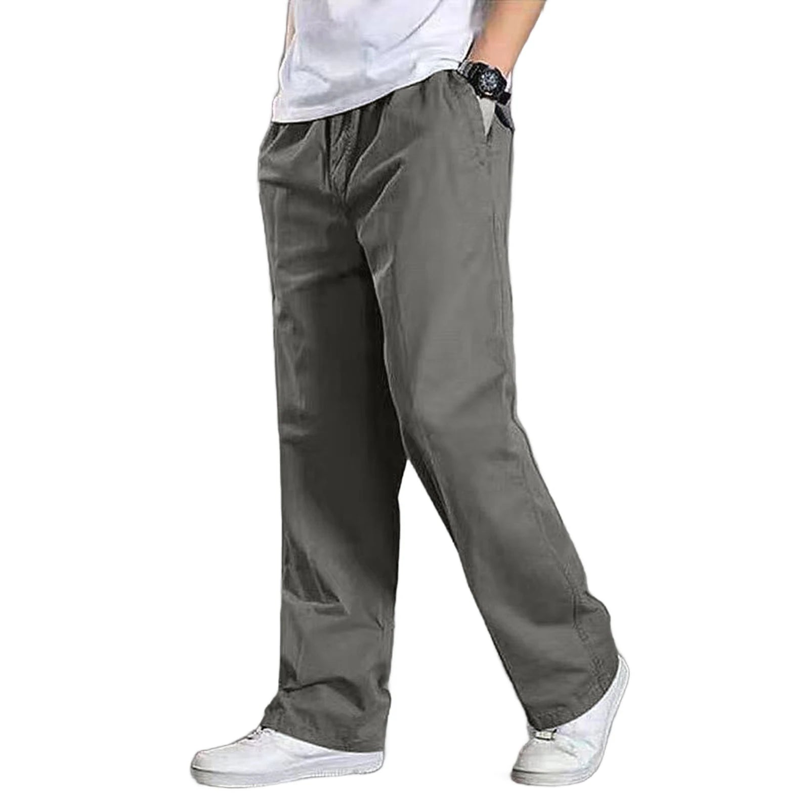 Cotton Men Sweatpants Sports Joggers Pant Tracksuit Jogging Trouser Plus Size 4xl Sportswear Wide Leg Cloth 2024 Spring