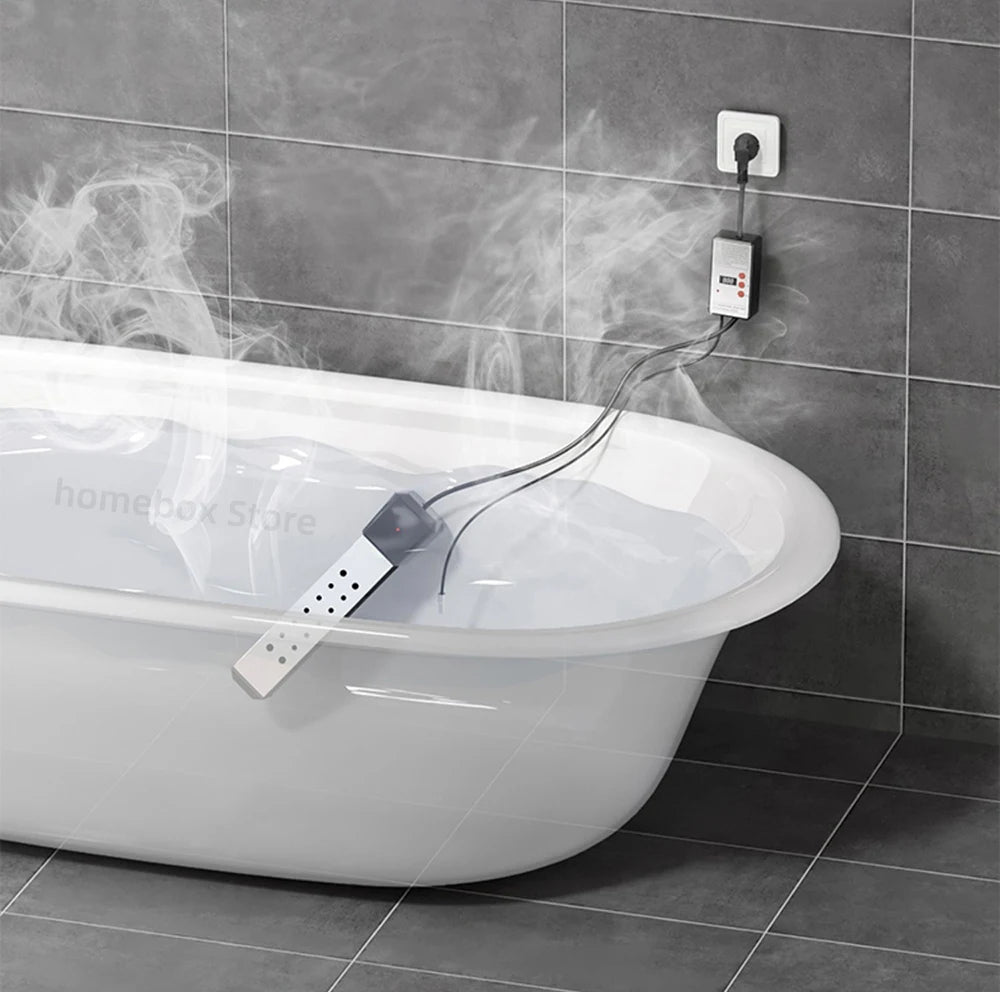 110V/220V 2000W Electric Heater Boiler Water Heating Elements Portable Immersion Thermostatic Heater for Bathroom Swimming Pool