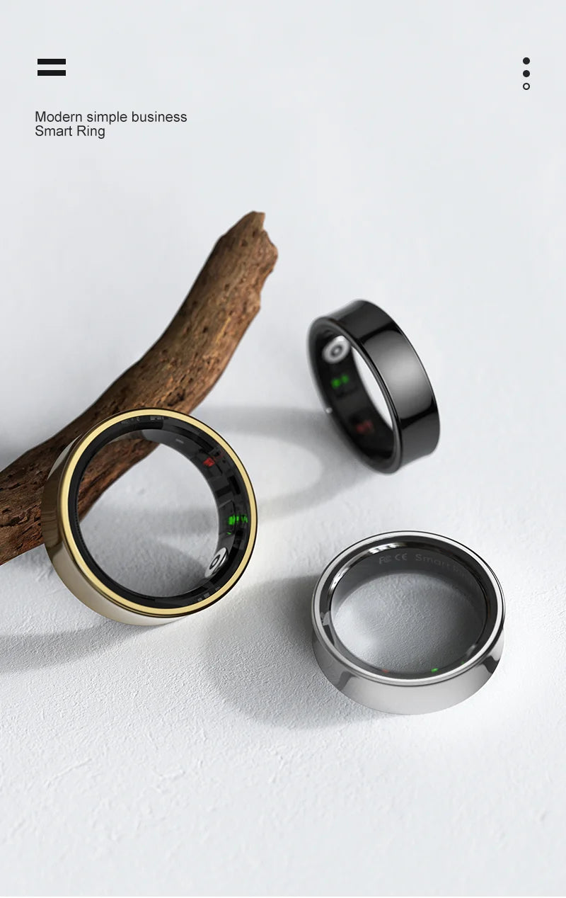 R09 Smart Ring Men Women With Charging Case,Health Sleep Monitor,Skin Temperature Monitor,60 Days Battery Life,5ATM Waterproof